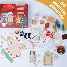 YUNSTK Wichteltür Weihnachten Set - Miniatur Elfentür