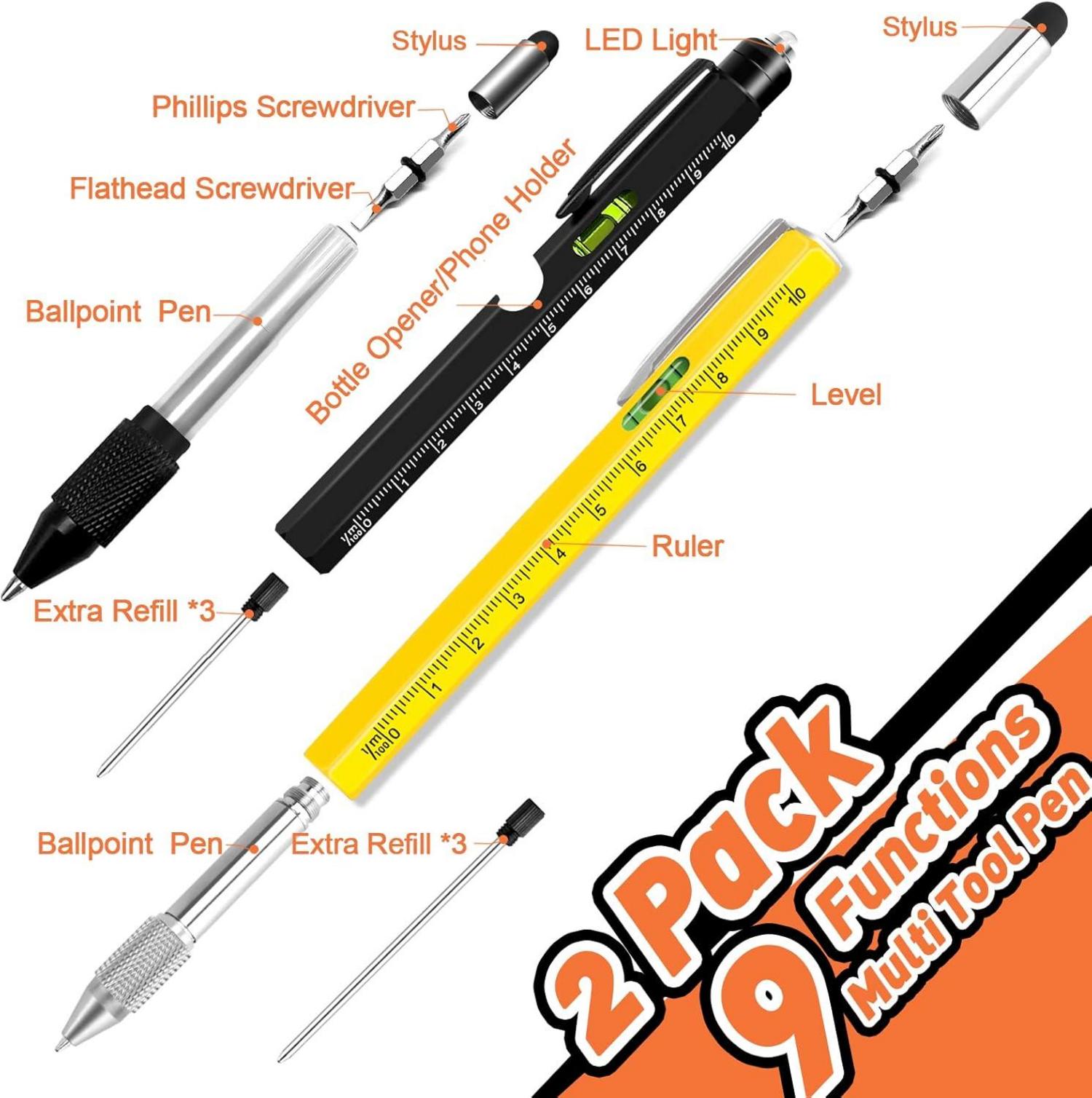Multifunktionswerkzeug-Stiftset 9-in-1, Geschenk für Männer