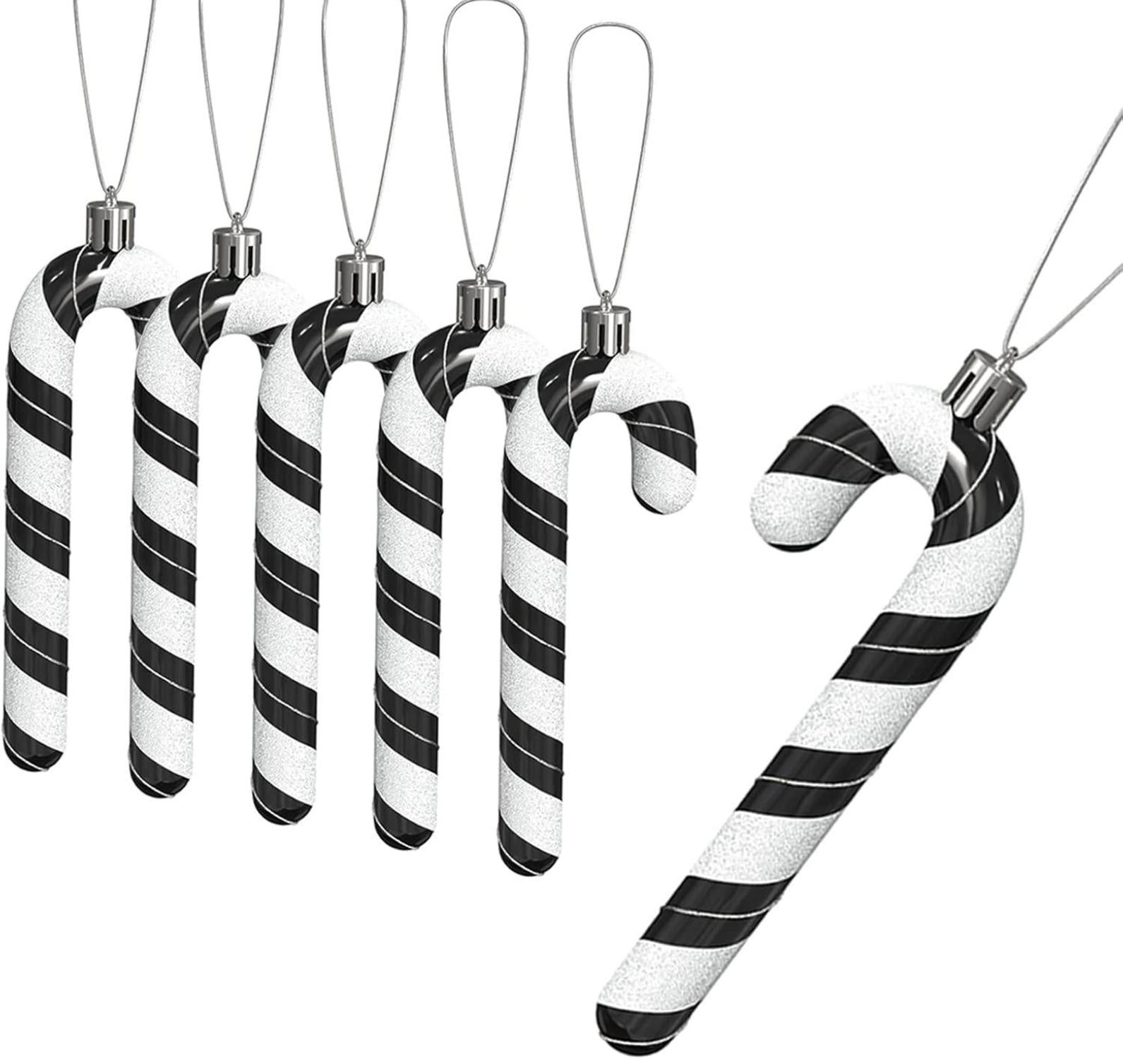 Zuckerstangen Weihnachtsbaum Glitzer Anhänger Christbaumschmuck 6