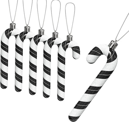 Zuckerstangen Weihnachtsbaum Glitzer Anhänger Christbaumschmuck 6