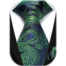 Herren Paisley Krawatte Einstecktuch Set Hochzeit Party