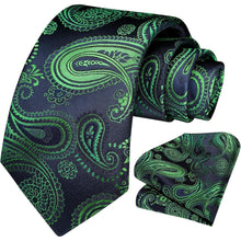 Herren Paisley Krawatte Einstecktuch Set Hochzeit Party