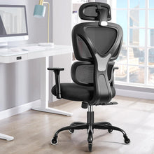 Ergonomischer Bürostuhl mit Kopfstütze, Armlehnen & Lendenwirbelstütze
