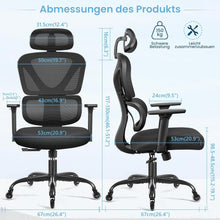 Ergonomischer Bürostuhl mit verstellbarer Kopfstütze und