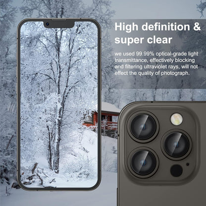 WSKEN Kamera Schutzglas iPhone 13 Pro/Pro Max 9H Schwarz 3er Set
