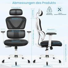 Ergonomischer Bürostuhl mit verstellbarer Kopfstütze und