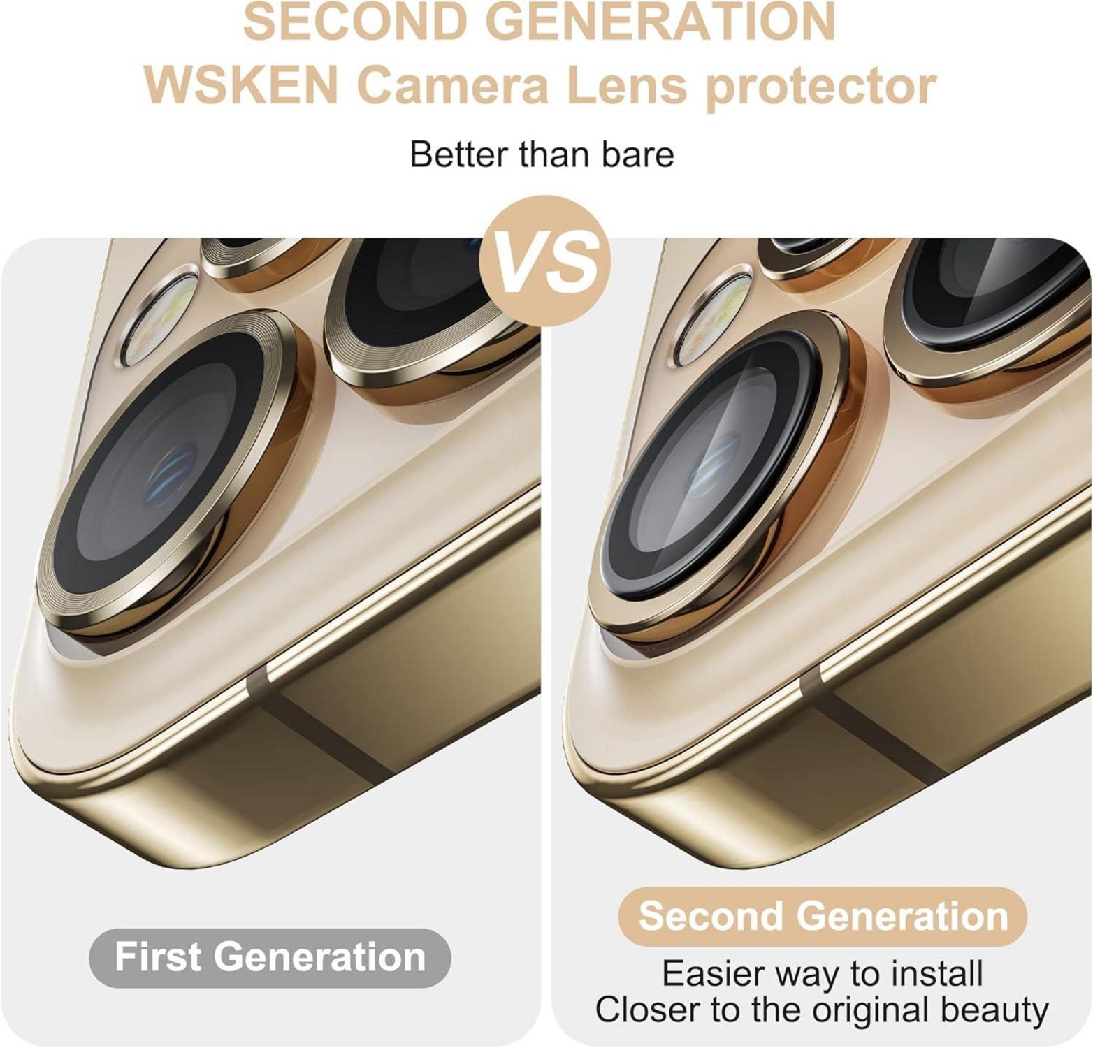 WSKEN iPhone 13 Pro/Pro Max Kamera Schutzglas, 9H