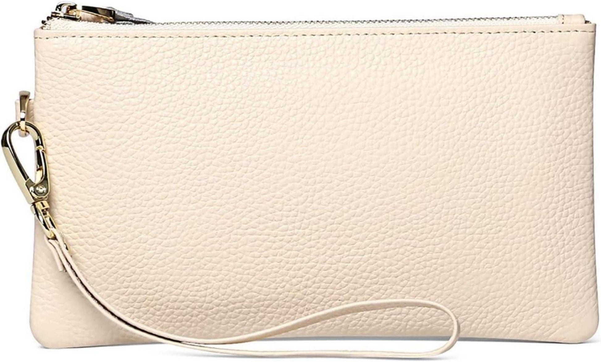 RFID Schutz Damen Clutch Geldbörse Leder Handtasche Beige