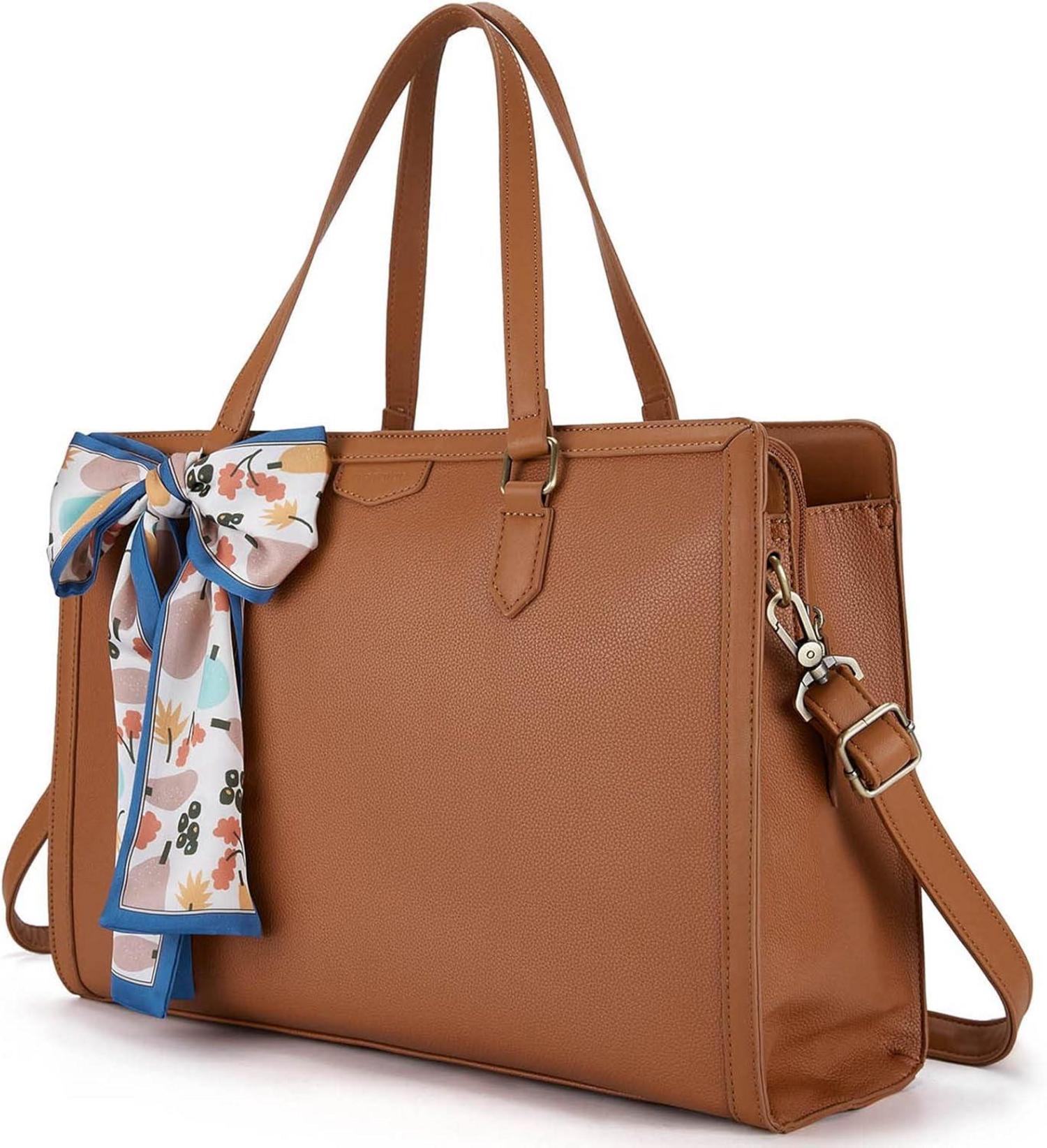Laptop Handtasche 15,6 Zoll Aktentasche Damen mit 3 Fächern