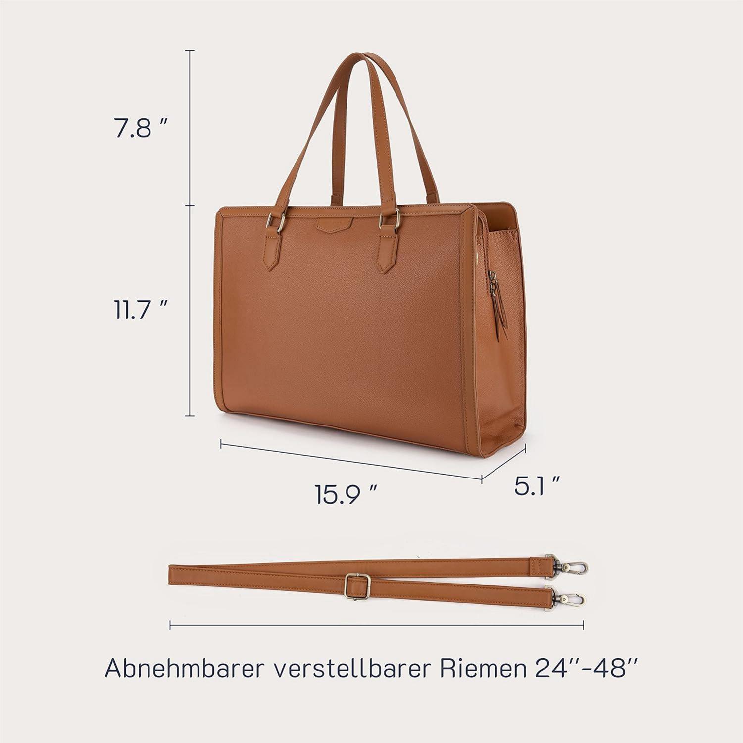 Laptop Handtasche Laptoptasche 15,6 Zoll Damen Aktentasche Groß Shopper Tote Bag