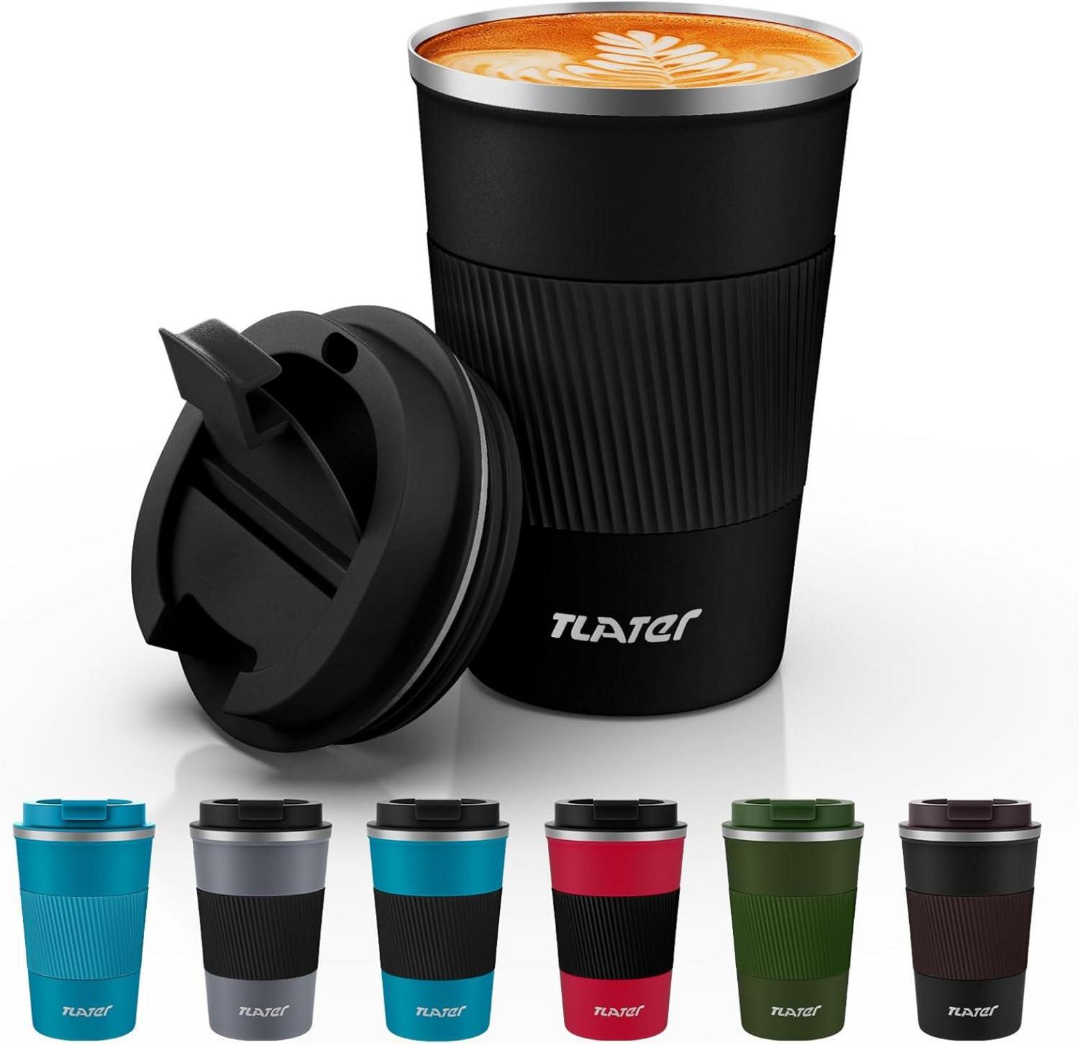 Tlater Kaffeebecher to go 380ml Thermobecher Isolierbecher BPA-frei