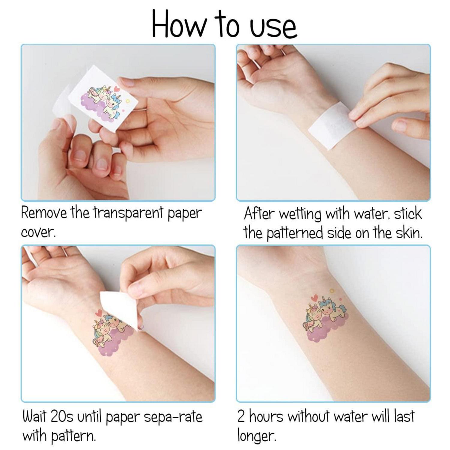 Kinder Glitzer Tattoo Set Einhorn Meerjungfrau Schmetterling 200+ Designs