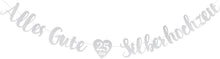 Silberhochzeit Glitzer Banner Alles Gute Deko 25. Party