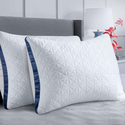 Luxus Hotelkissen 2er-Set, kühlend, stützend, marineblau 48x70 cm