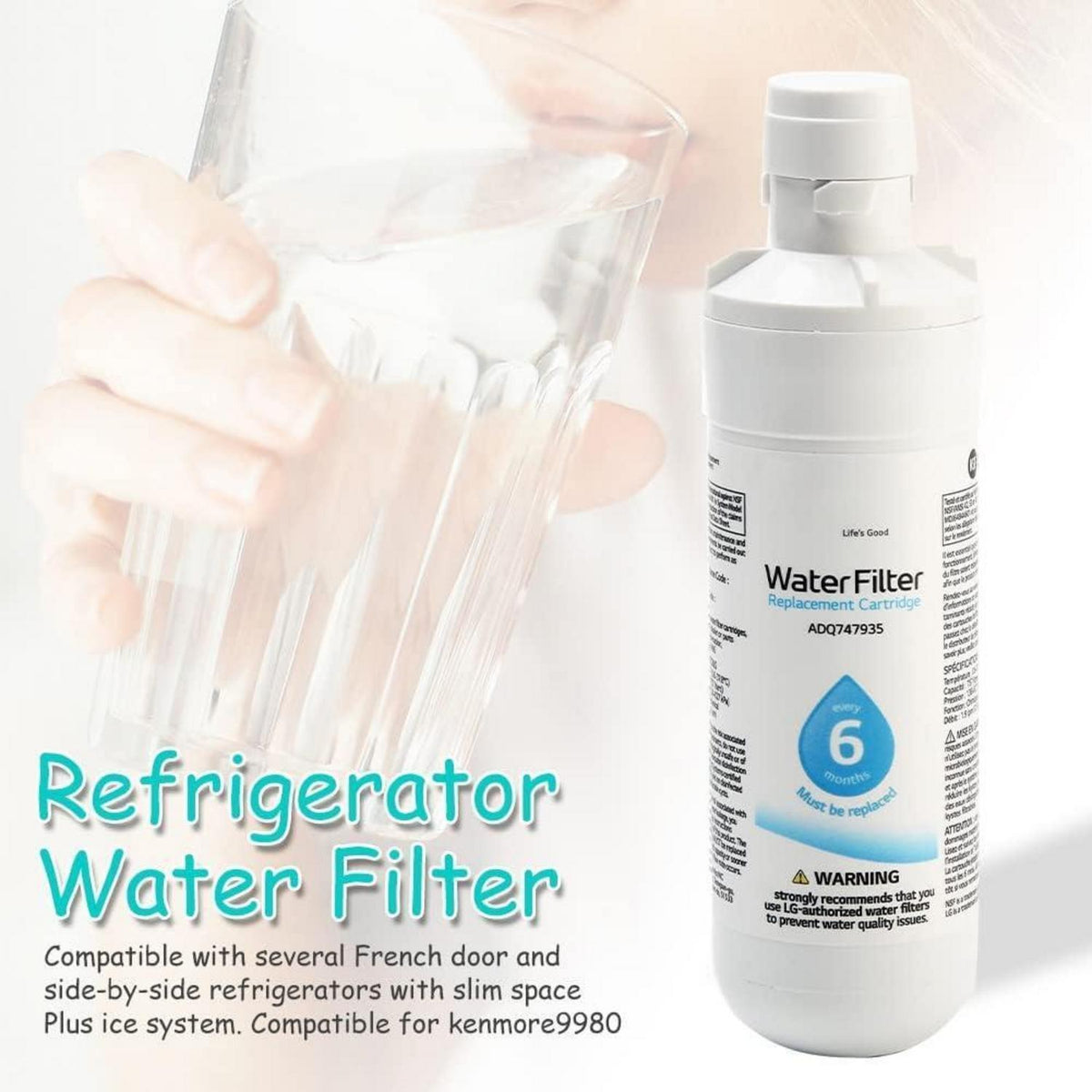 Wasserfilter 3er-Pack für Kühlschrank Französische Türen