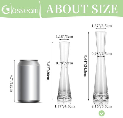 Handmade Glasvase Set 3er, 24.5cm Hoch, Modern, Blomus-style
