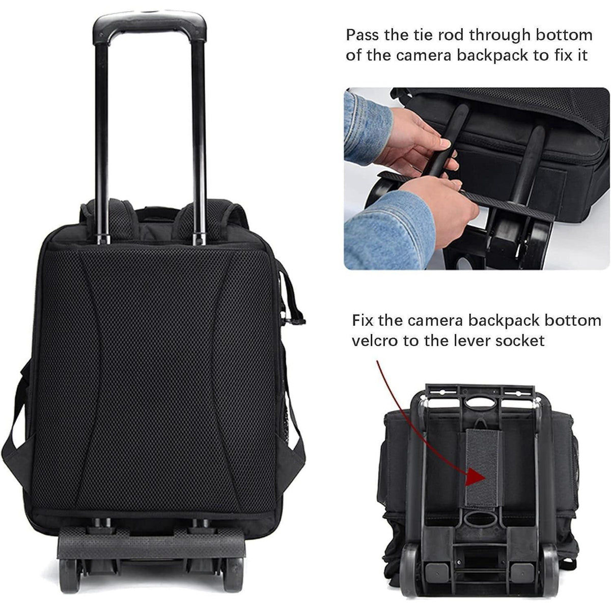Kamerarucksack wasserdicht für DSLR/SLR – Stativkompatibel (5.0L Schwarz)