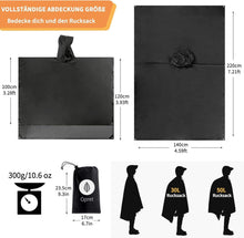 Wasserdichter Regenponcho 3-in-1 Multifunktional für