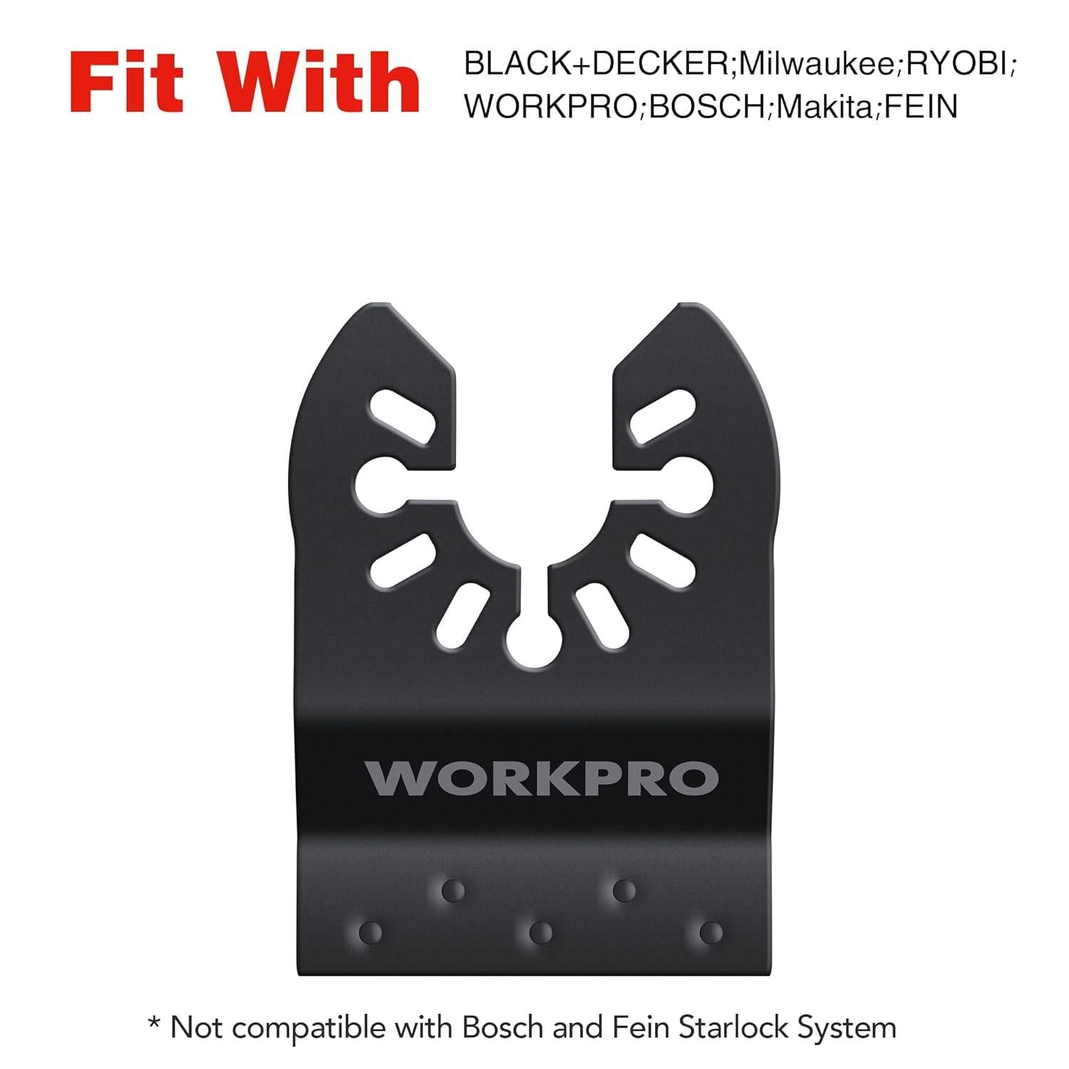 WORKPRO Multitool Sägeblätter Set 22tlg. Zubehör Holz Metall