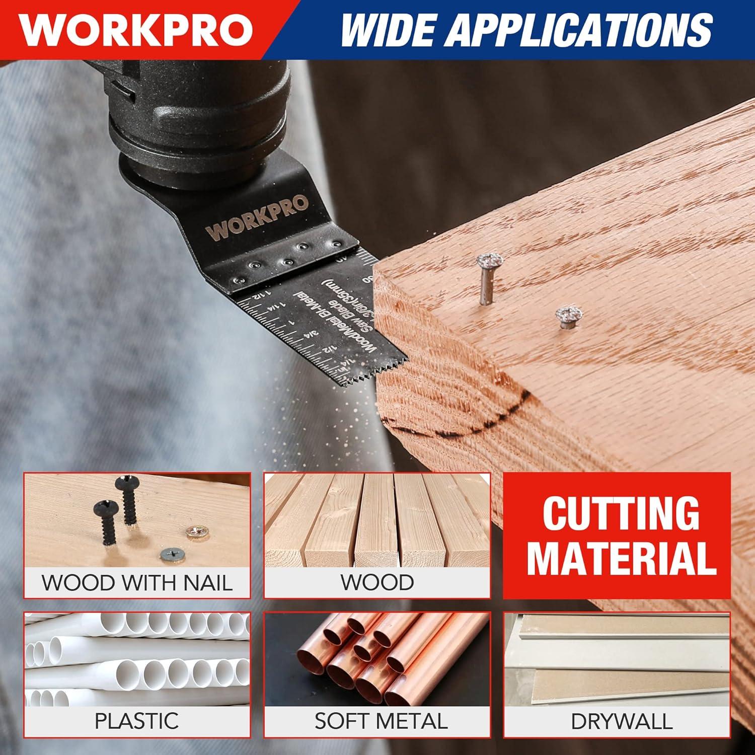 WORKPRO 10tlg. Oszillierendes Sägeblatt Set Multitool Zubehör Kit