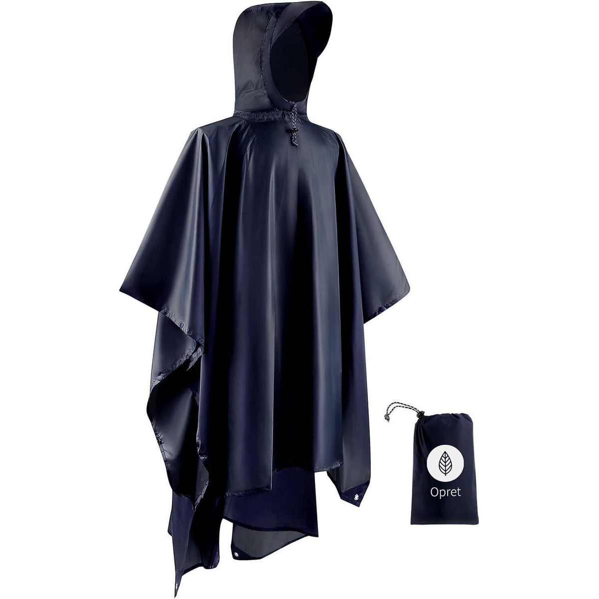 Regenponcho Wasserdicht Atmungsaktiv Navyblau Einheitsgröße
