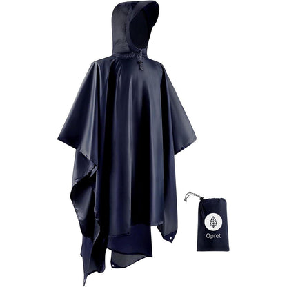 Regenponcho Wasserdicht Atmungsaktiv Navyblau Einheitsgröße