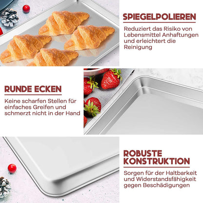 Backblech mit Abkühlgitter, Rechteckig Klein backform