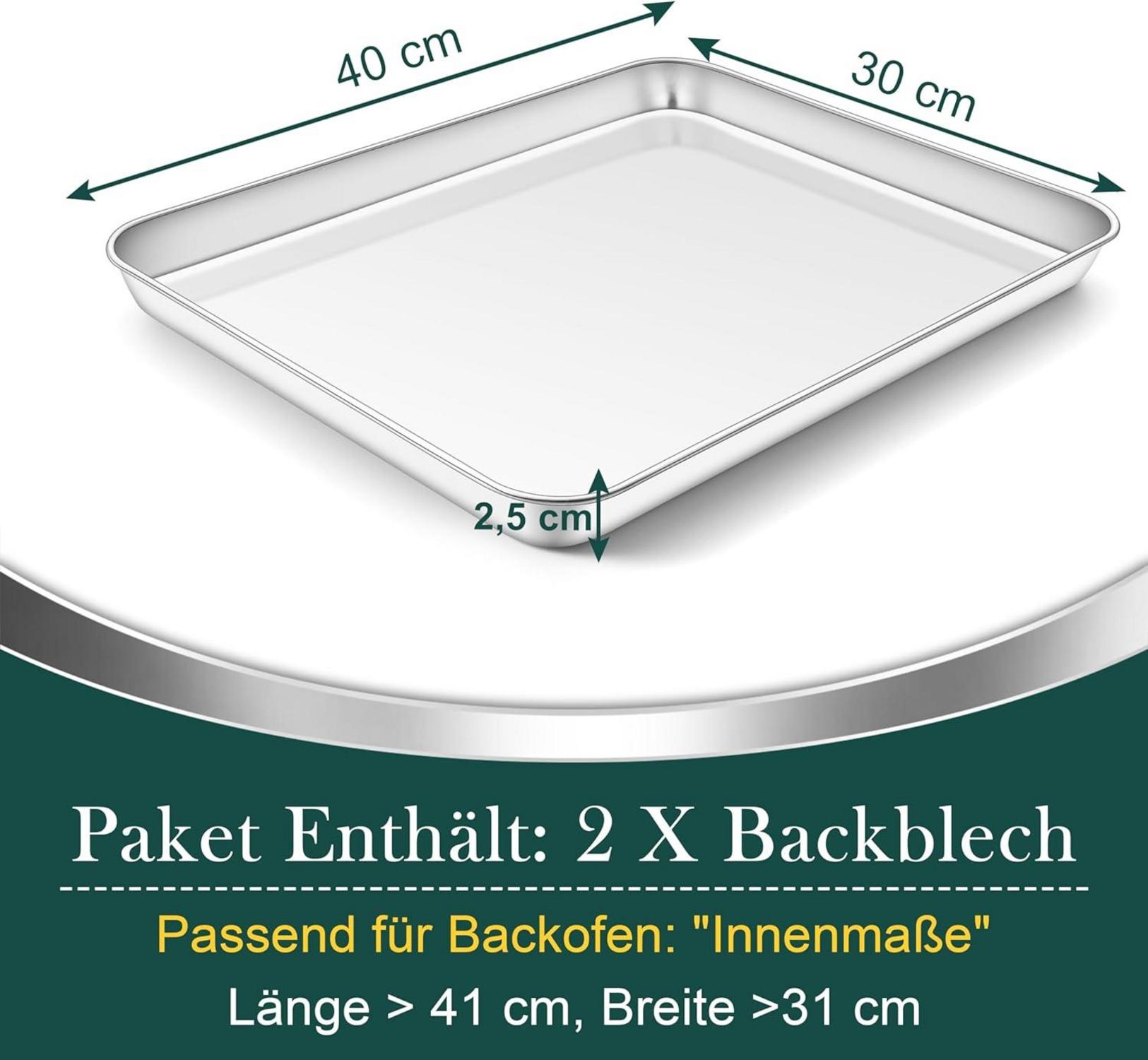 Homikit Edelstahl Backblech Set für Backen