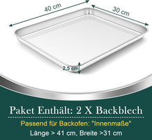 Homikit Edelstahl Backblech Set für Backen