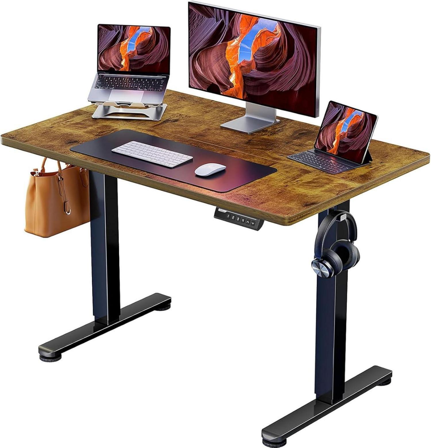 Höhenverstellbarer Schreibtisch Elektrisch 100x60cm Ergonomisch