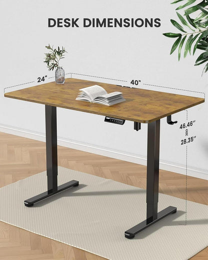 Höhenverstellbarer Schreibtisch Elektrisch 100x60cm Ergonomisch