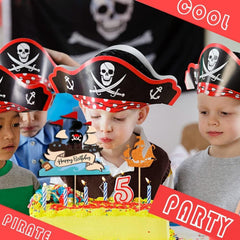 31-teilige Piraten Tortendeko Set für Kindergeburtstag & Party