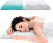 Gel Memory Foam Thin Pillow for Stomach Back Sleepers