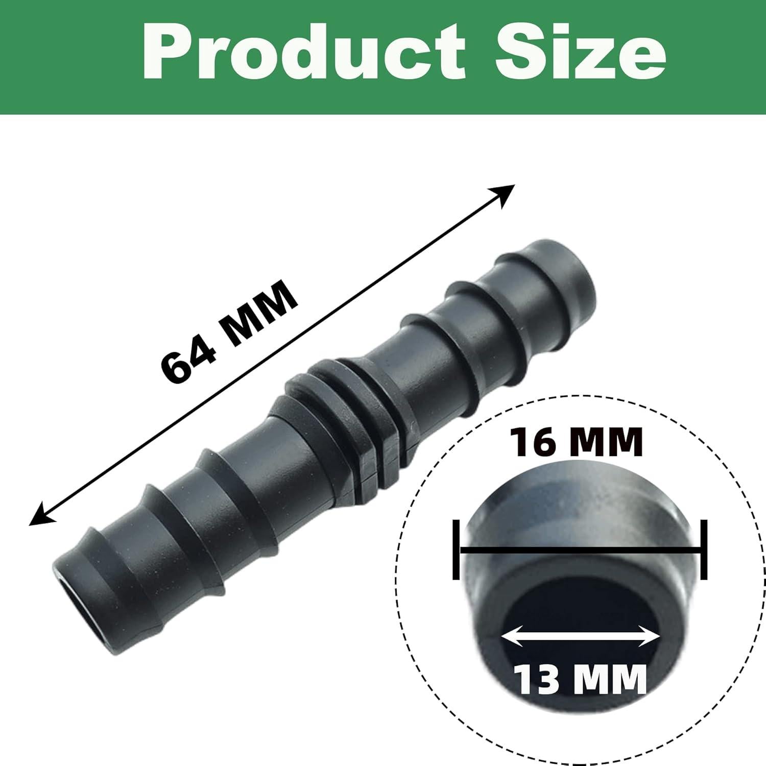 6 Stück Schlauch Verbinder Kupplung 1/2 Zoll für 16mm