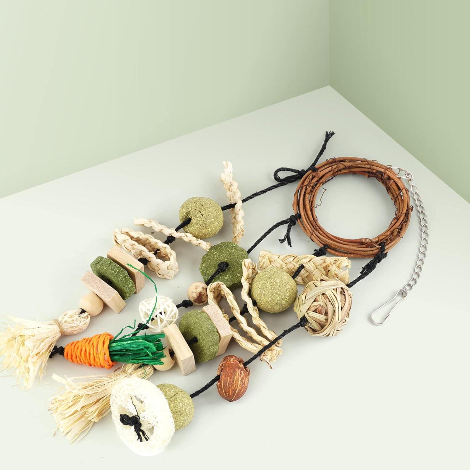 Holz Hängespielzeug Kaninchen Kauspielzeug Hamster Meerschweinchen