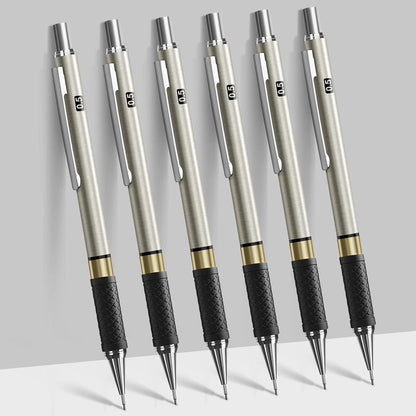 Druckbleistift Set 0,5 mm, 6 Stück Metall Minenbleistift, 360 Stück HB-Minen