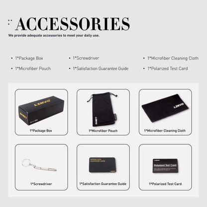 LINVO Sonnenbrille Polarisiert Retro Klassisch Halbrahmen UV400 Herren Damen