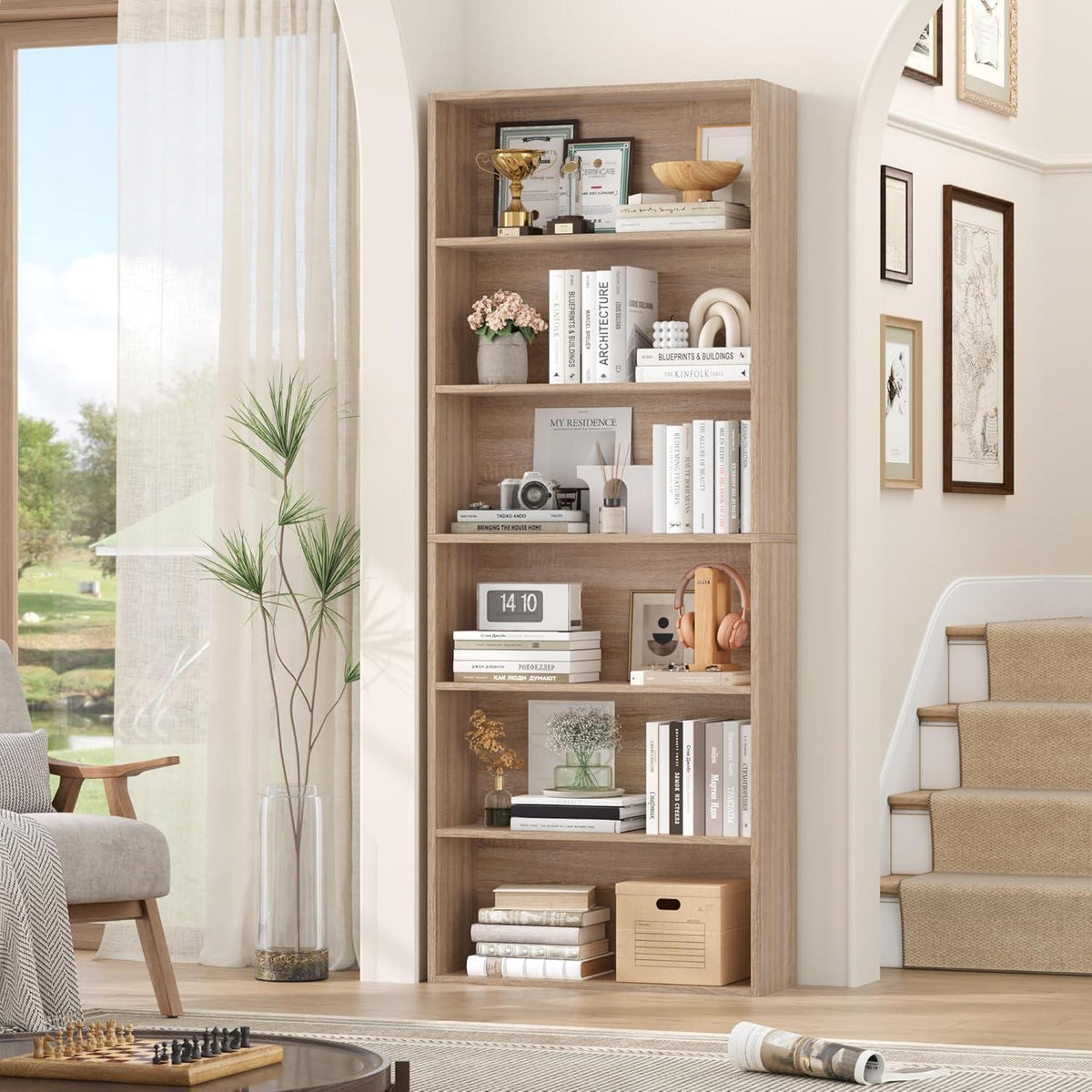 Holzregal 6 Fächer – Bücherregal & Aufbewahrungsregal