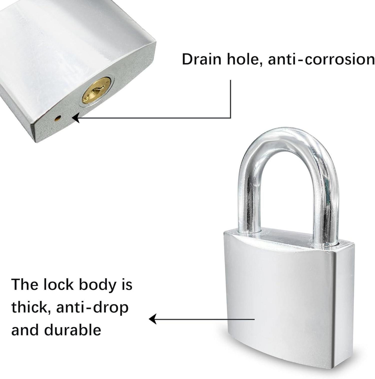Vorhängeschloss 38mm mit 3 Schlüssel für Spind Werkzeugkisten 1 Stück
