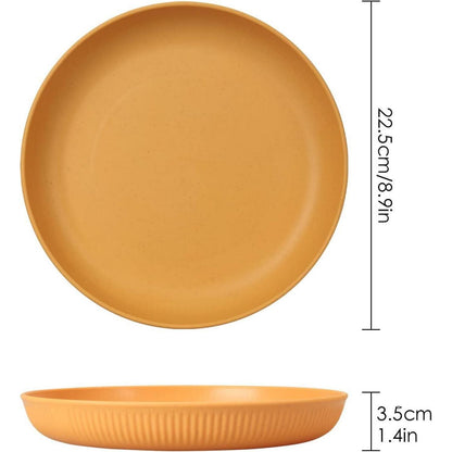 6er Set Kunststoff Picknickteller 22,5cm Unzerbrechlich