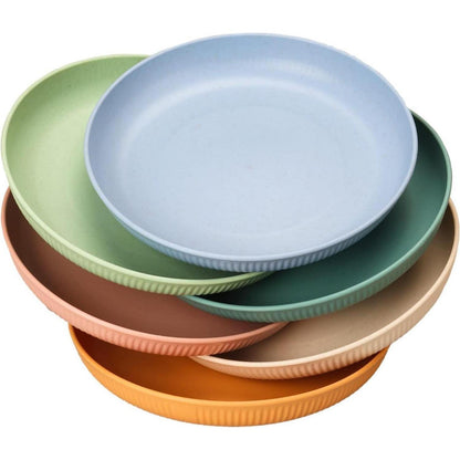 6er Set Kunststoff Picknickteller 22,5cm Unzerbrechlich