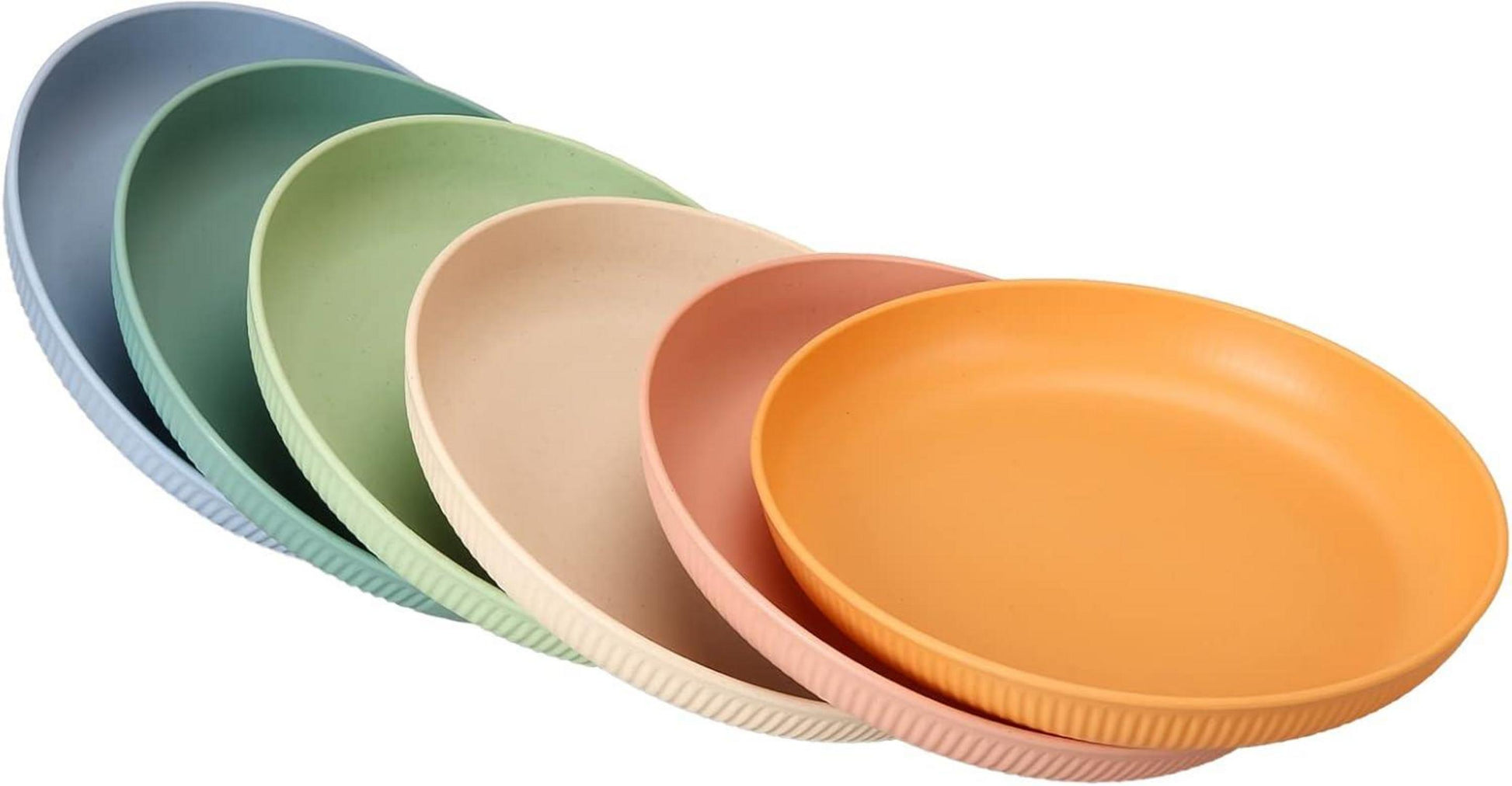 6er Set Unzerbrechliche Kunststoffteller 22,5cm Camping Party