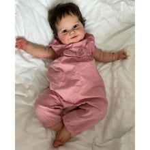 20 Zoll Reborn Babypuppe mit braunen Haaren & Stoffkörper