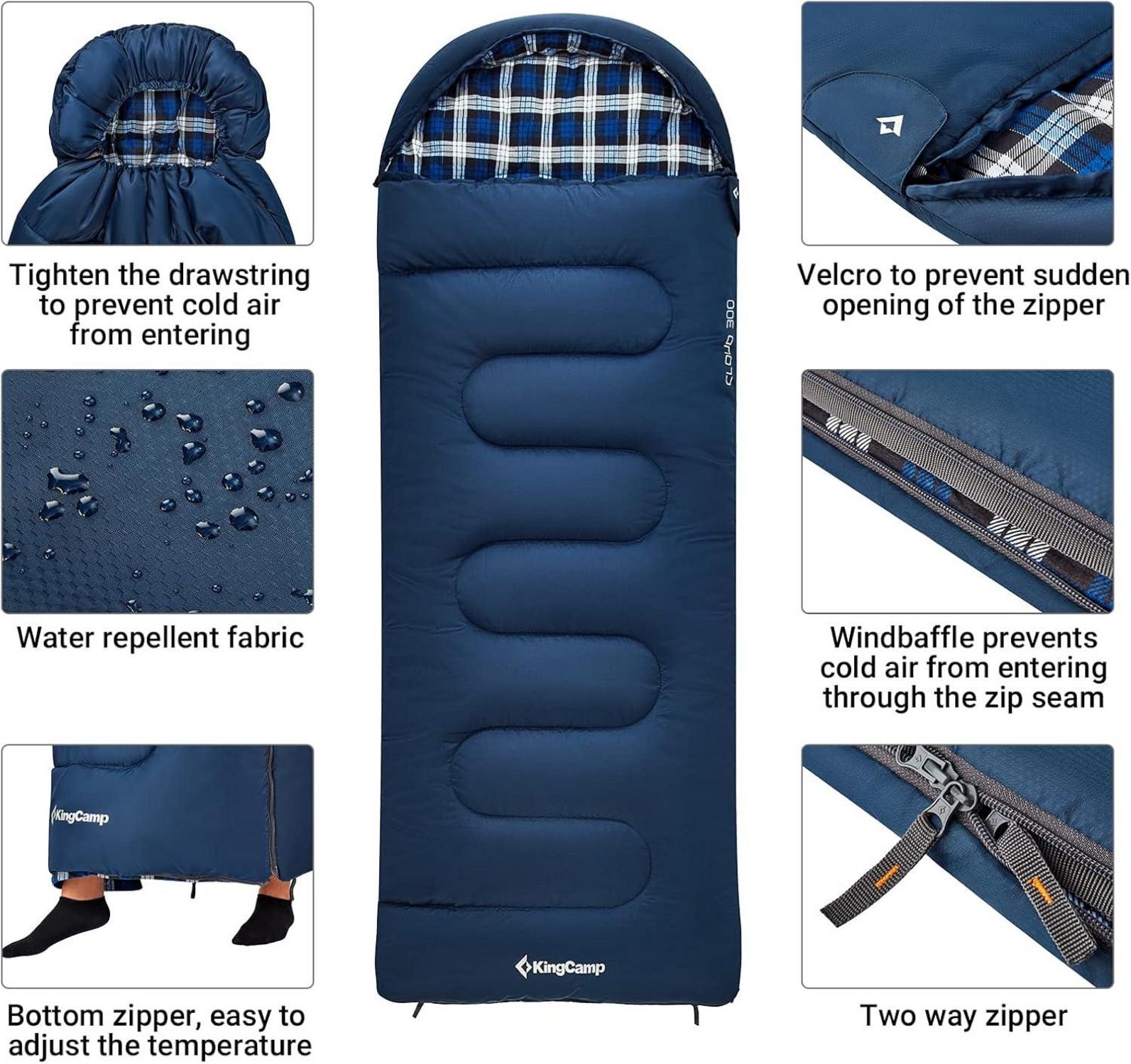 Kinder Schlafsack Winterdecke Camping Trekking 170x70cm 7°C 1.4 KG