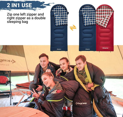 Kinderschlafsack KingCamp Winter 3-4 Jahreszeiten 170x70 cm Camping Trekking