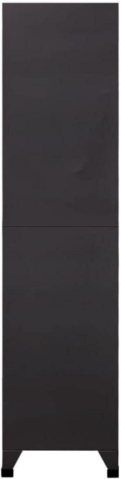 vidaXL Schließfachschrank Metallschrank Aktenschrank Anthrazit und Rot 90x45x180 cm Stahl