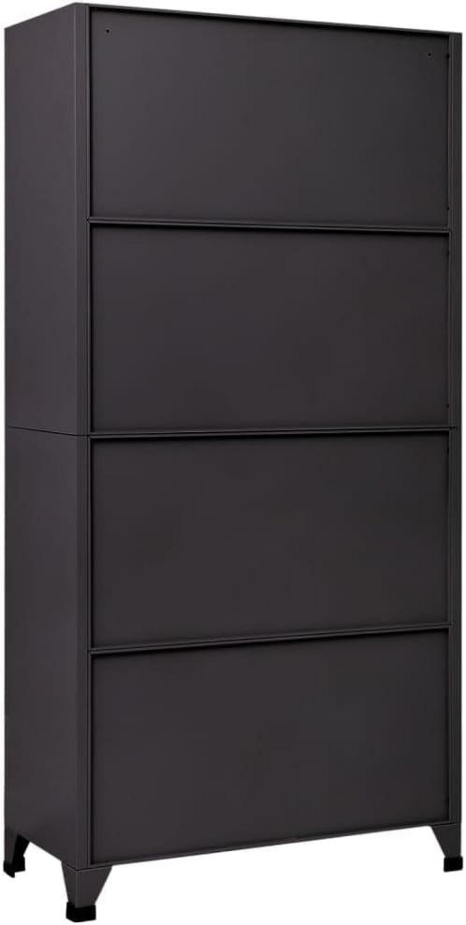 Schließfachschrank Metall Lagerschrank 90x45x180 Anthrazit Rot Staumöbel