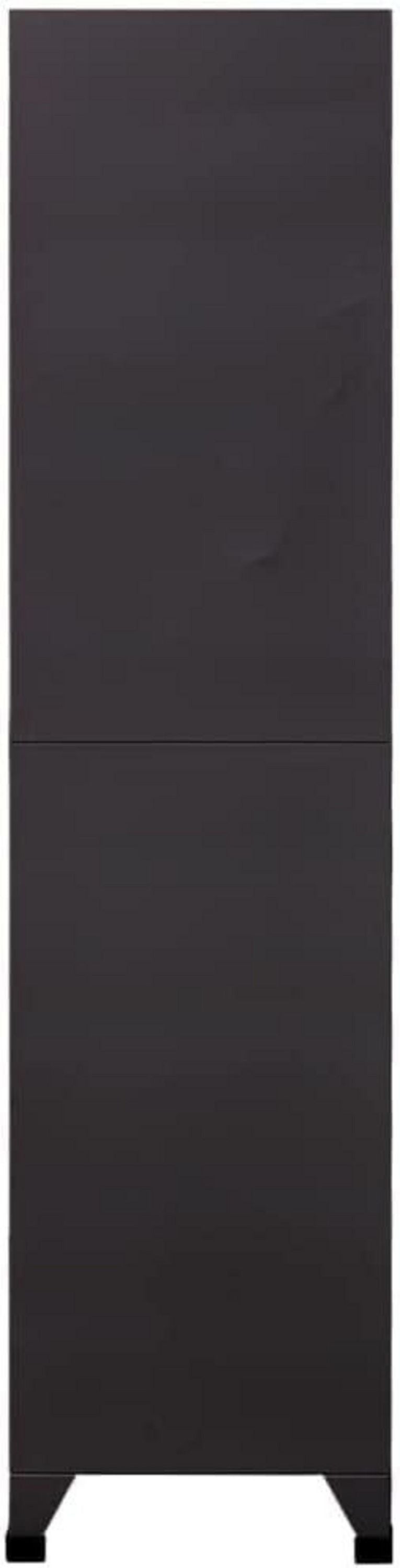 vidaXL Schließfachschrank Metall Lagerschrank Aktenschrank Spind Anthrazit Weiß 90x45x180 cm Stahl