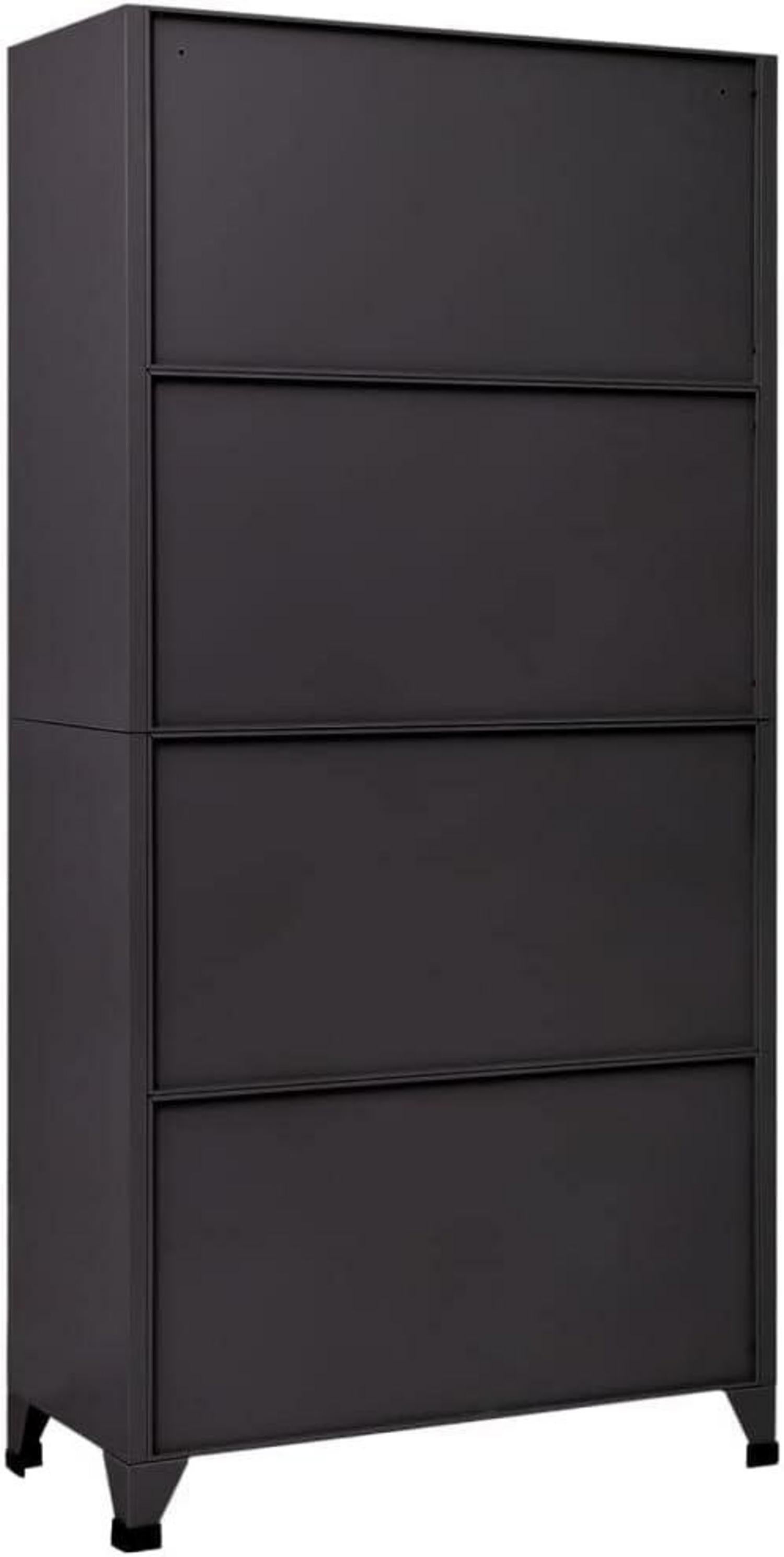 Schließfachschrank Metall Lagerschrank Akten Spind 90x45x180cm anthrazit
