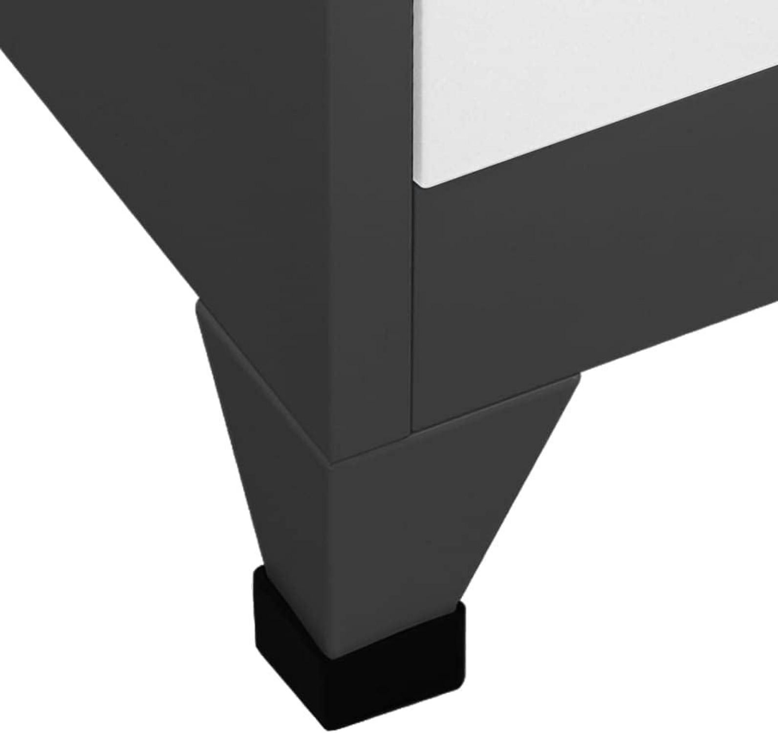 Schließfachschrank Metall Lagerschrank Akten Spind 90x45x180cm anthrazit